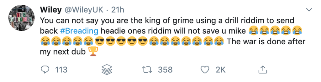 Wiley response to Stormzy diss track